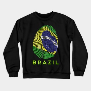 Love for Brazil It's in Your Fingerprint - Brazilian Pride Crewneck Sweatshirt